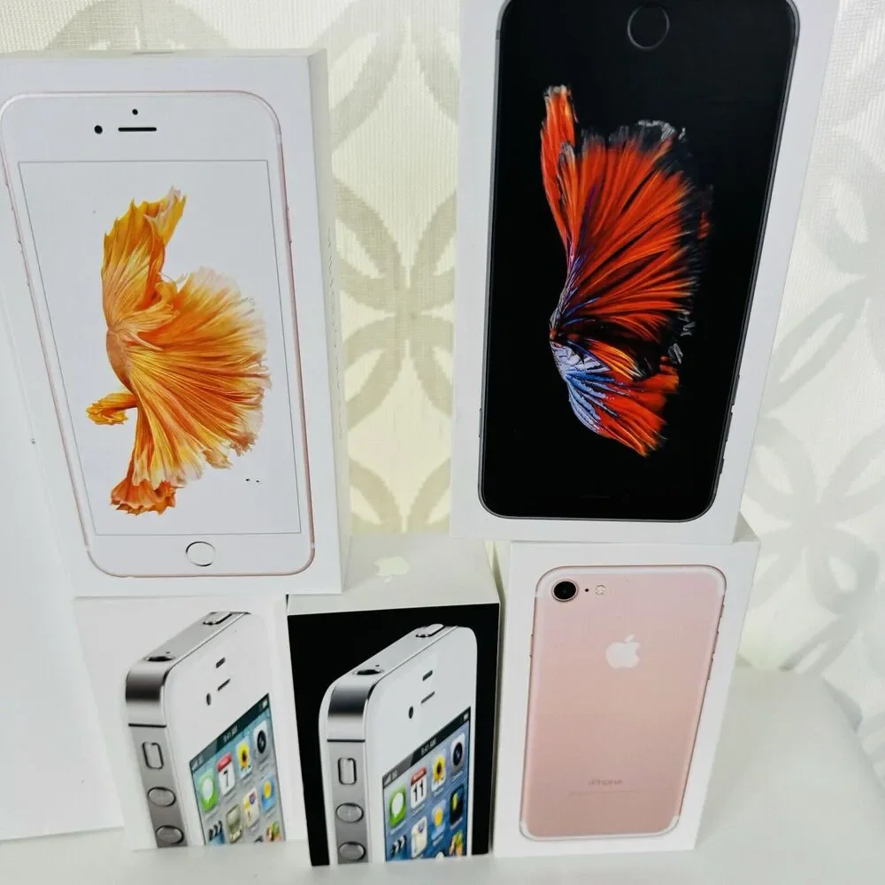 Lot of‎ 9 Misc Apple: iPhone 4s 4 6s Plus 7, Watch and mini iPad Empty Boxes